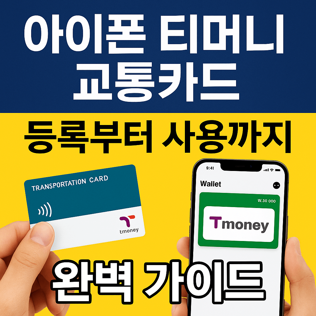 아이폰 티머니 교통카드 등록