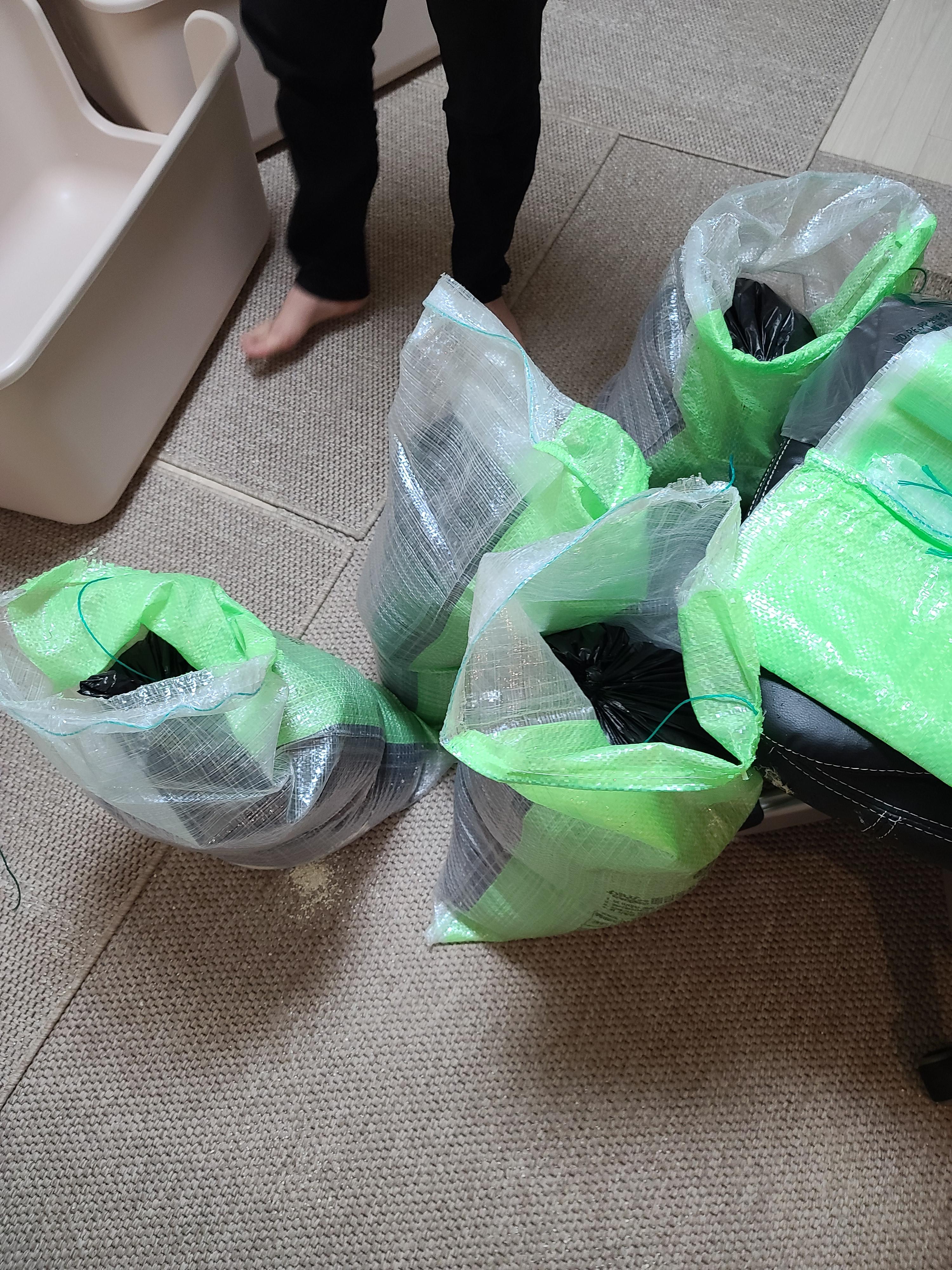 5월 1일 고양이들 모래 화장실전체갈이!(feat. 바우젠)