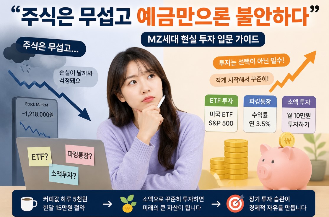 &ldquo;주식은 무섭고 예금만으론 불안하다&rdquo;｜MZ세대 현실 투자 입문 가이드
