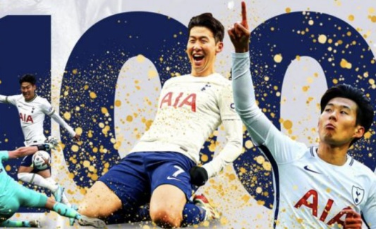 토트넘 홋스퍼 손흥민 리그 통산 100호골 아시아인 최초