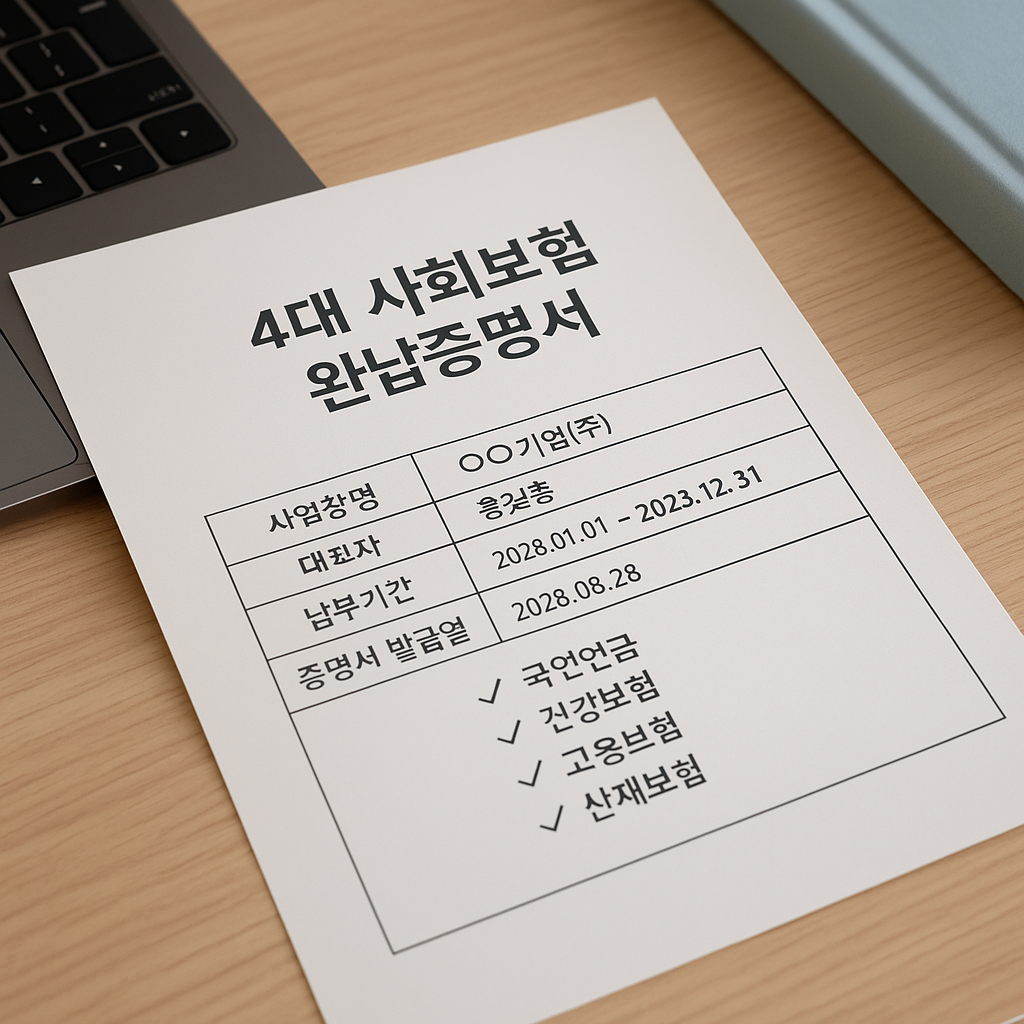4대보험 완납증명서 발급법, 헷갈리지 않게 정리했어요!