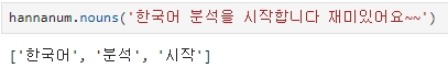 한나눔 명사 분석