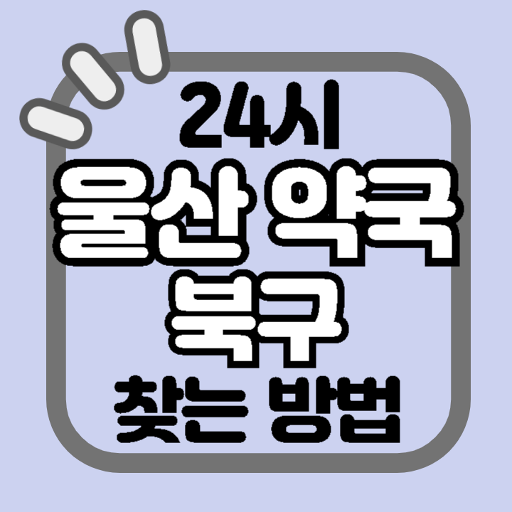 울산 북구 24시 야간 주말 공휴일 명절 추석 설 약국 병원 동물병원 찾기