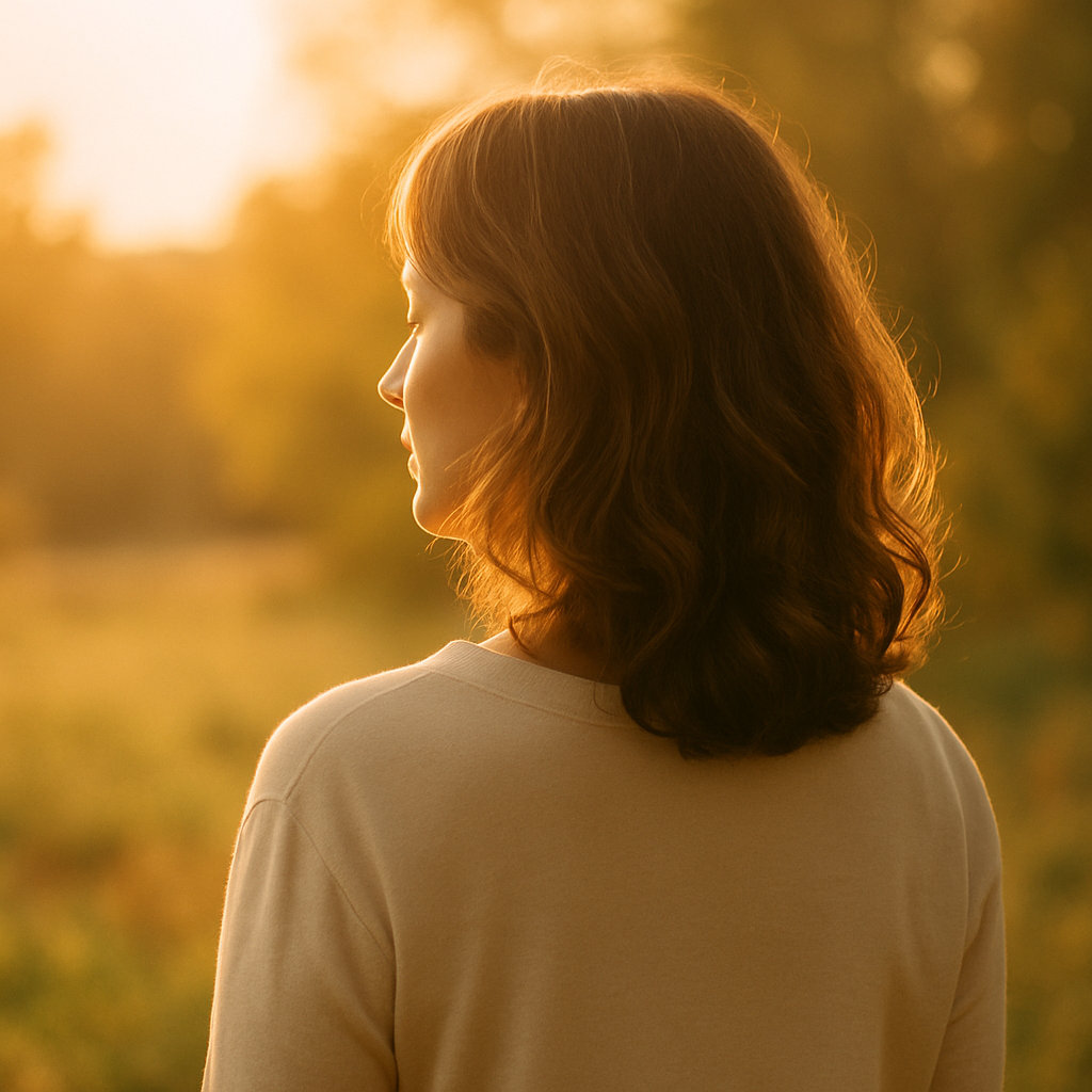 이미지 : 걱정을 털고 평안을 되찾은 모습