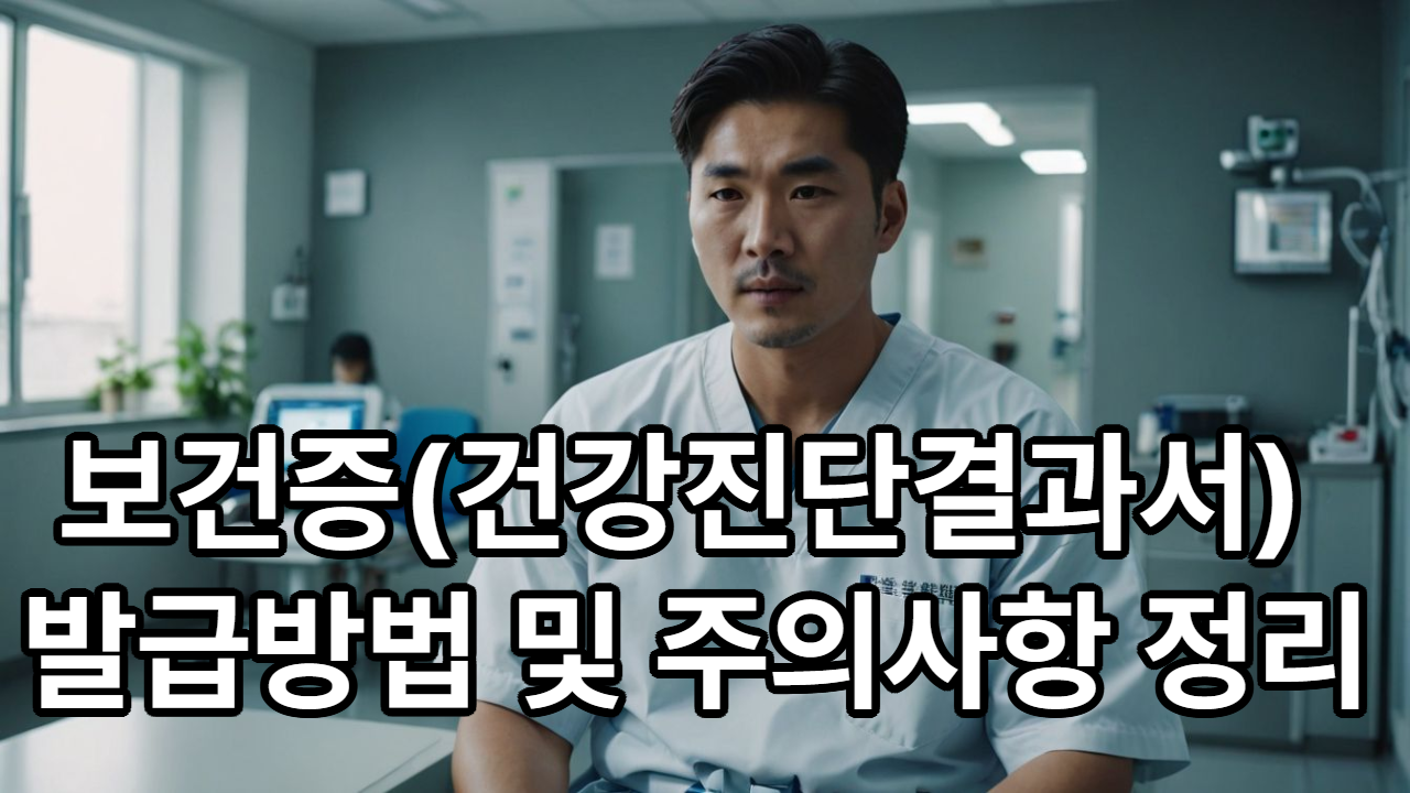 보건증발급 주의사항