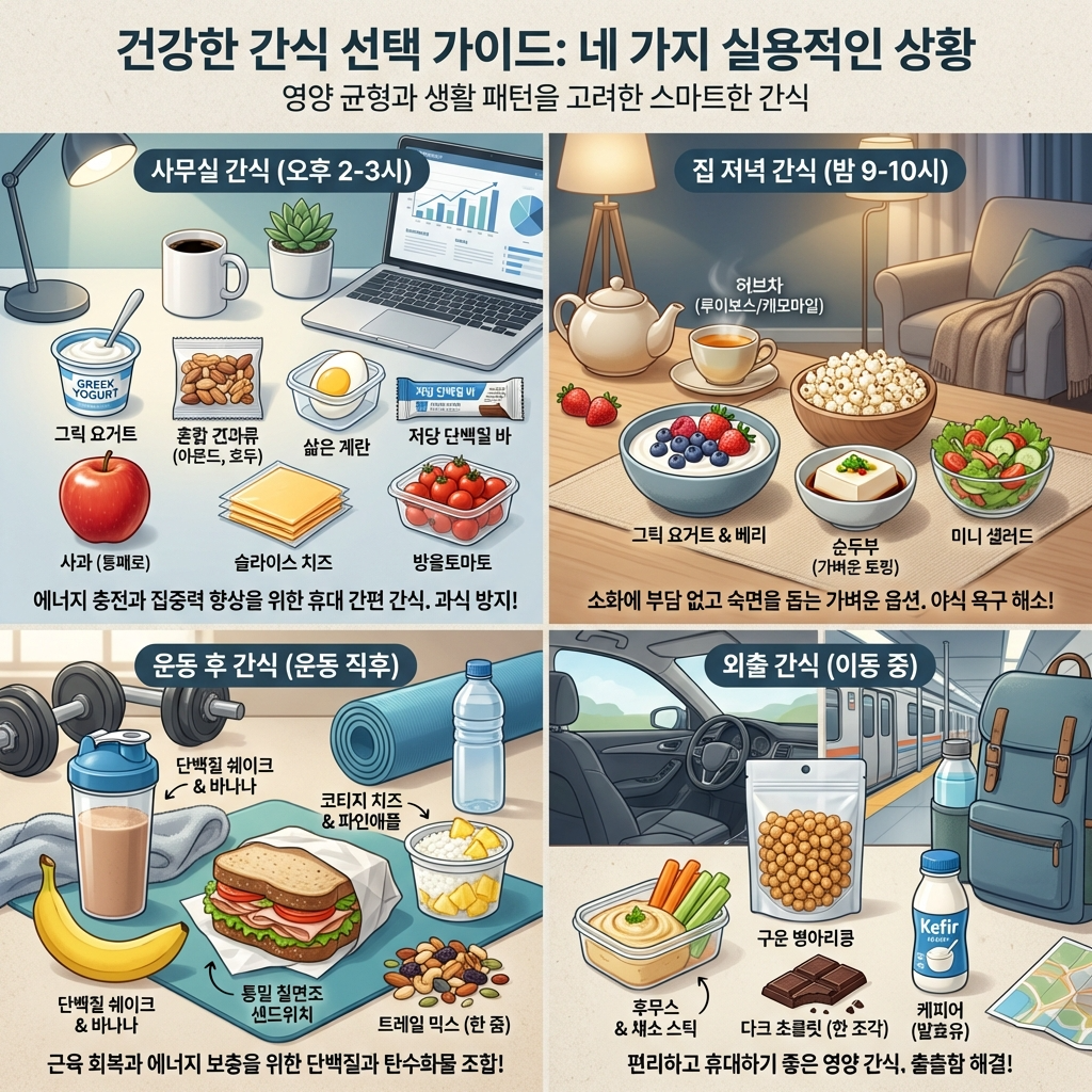 혈당 안정시키는 건강한 간식가이드, 상황별 추천과 함정 간식 구분법