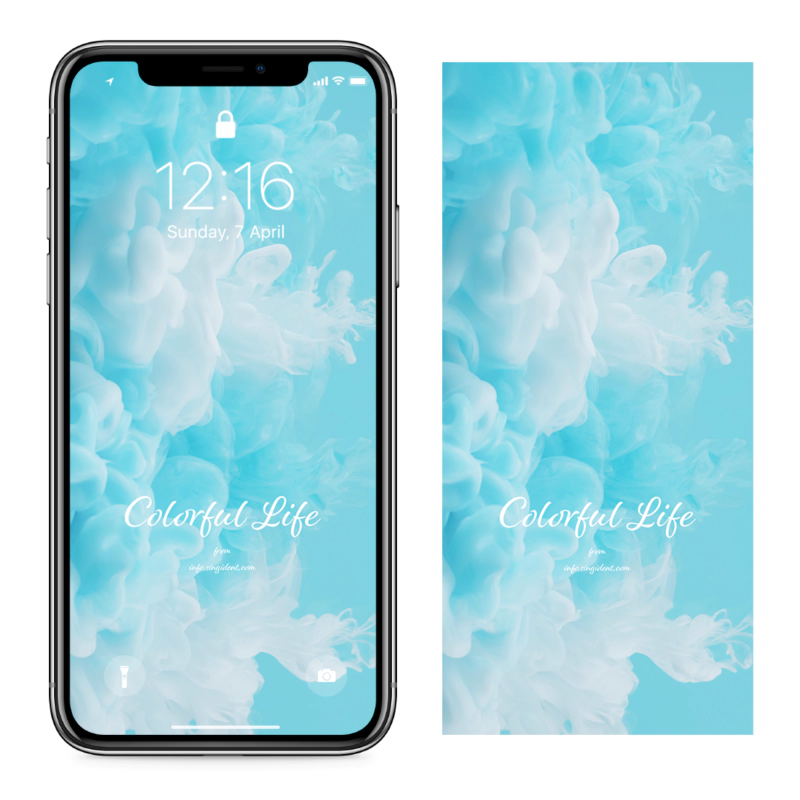 08 파스텔 블루 화이트 C - Colorful Life 파스텔배경화면