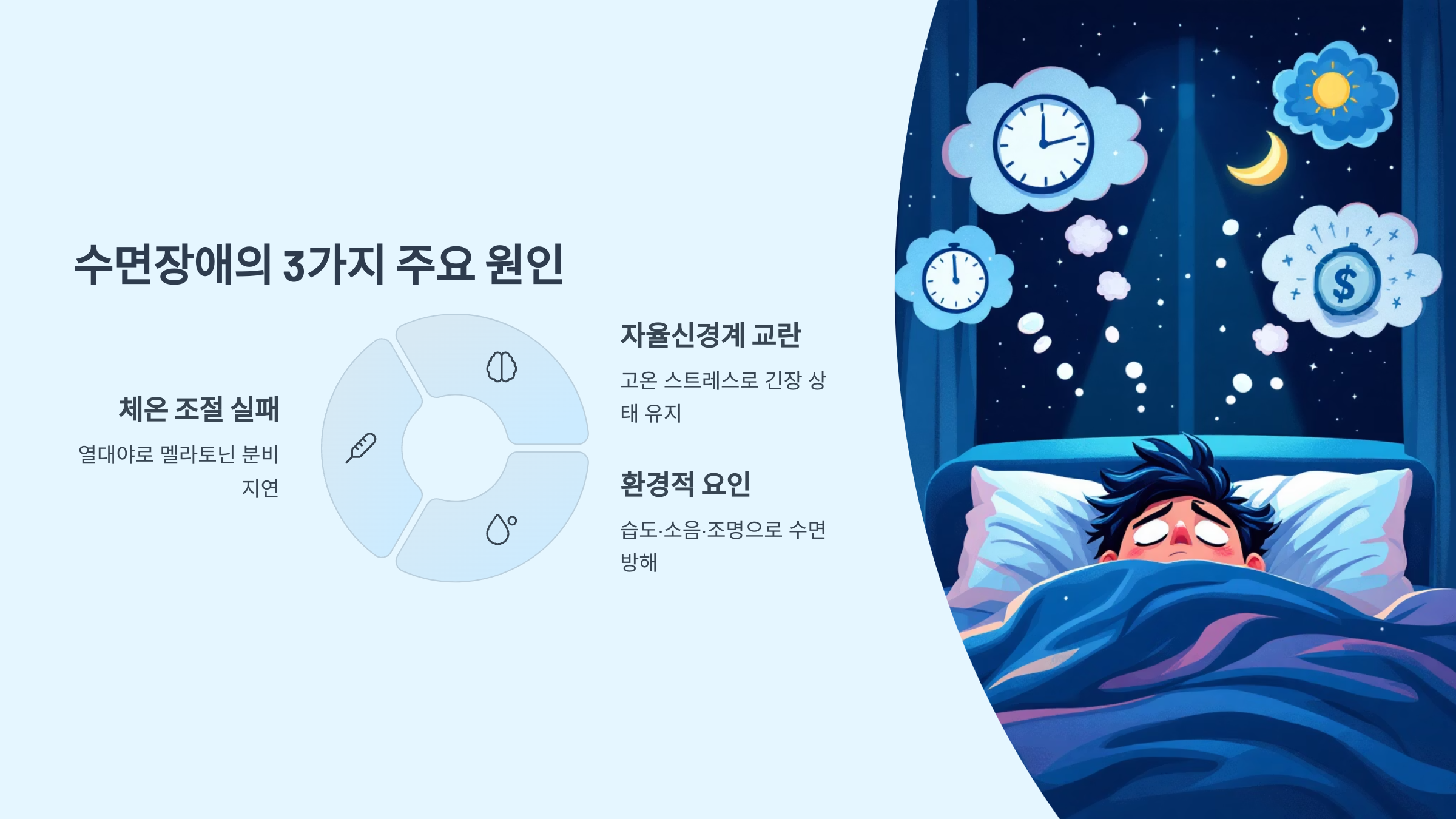 수면장애의 3가지 주요원인