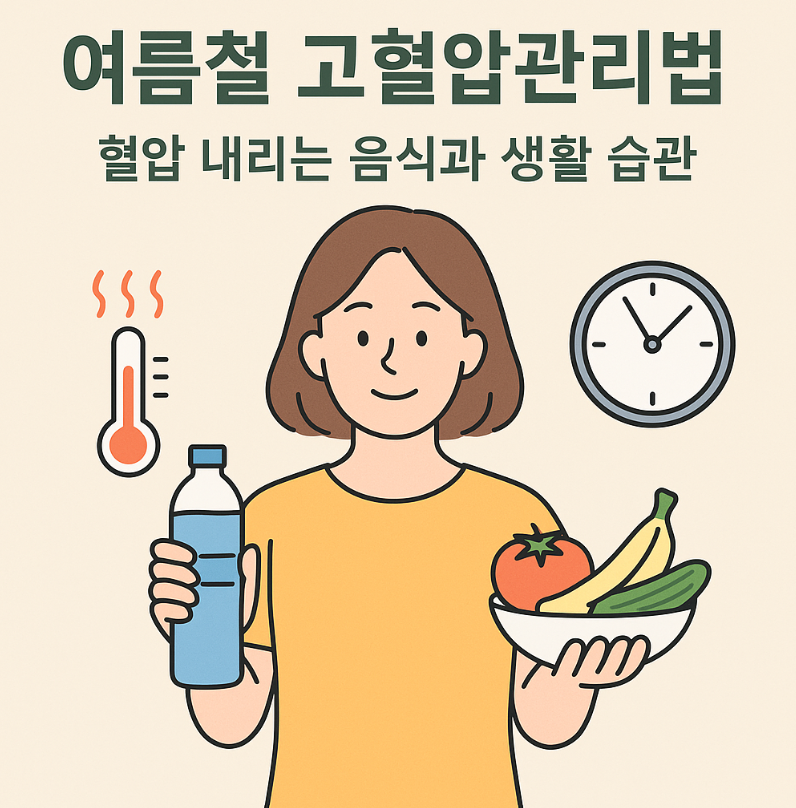 여름철 고혈압관리법 혈압 내리는 음식과 생활 습관
