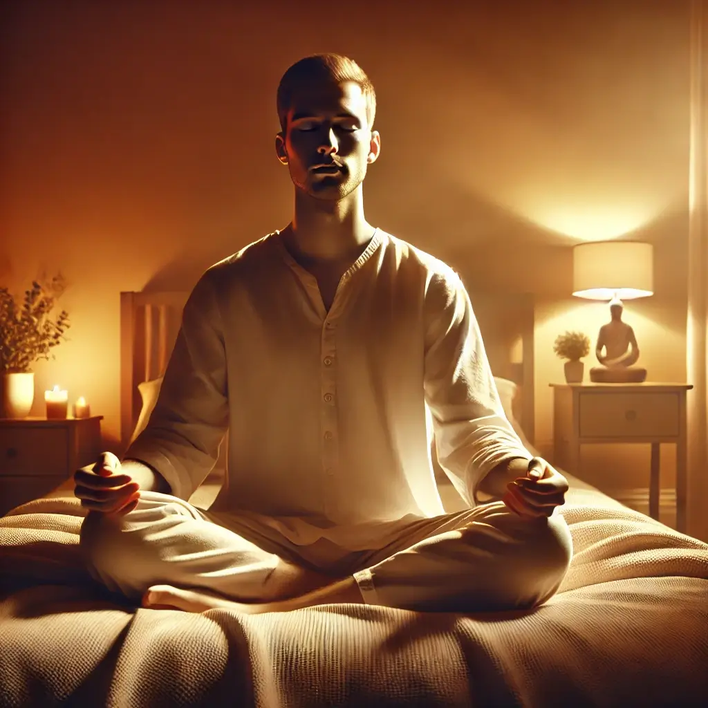 자기전-명상을-하는-남성
