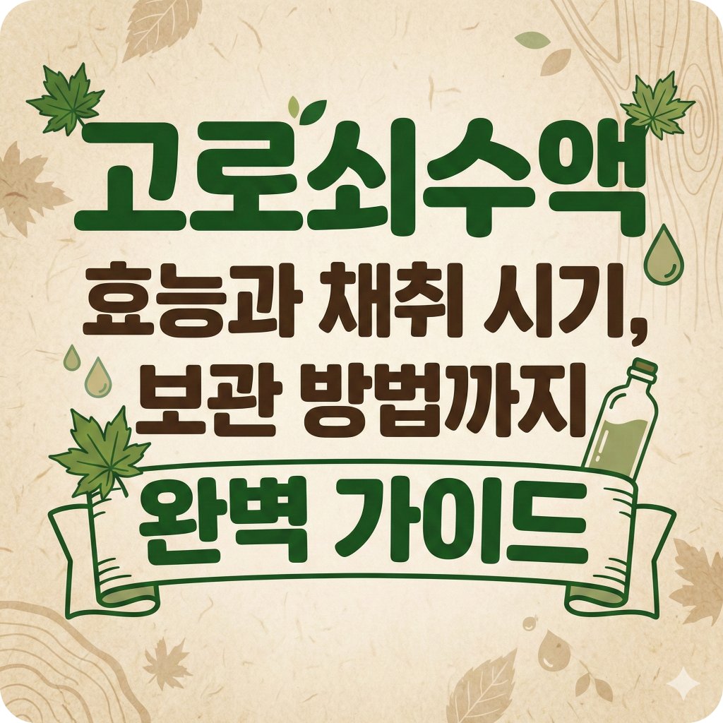 고로쇠 수액 효능
