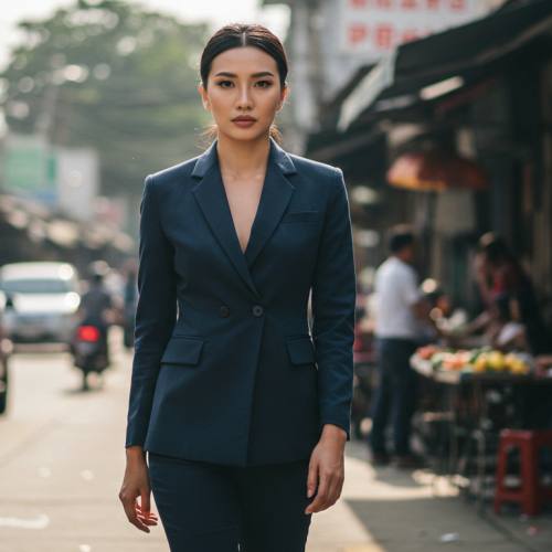 독립성 강한 이미지의 아시아 여성 사진