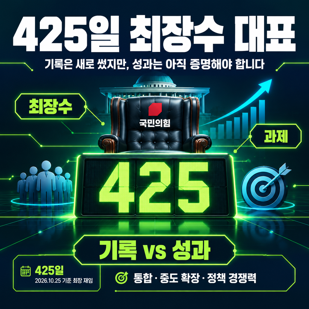 425일 최장수 대표