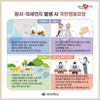 황사 발생 시기 이동경로 실내대피 눈 코 보호 요령_6