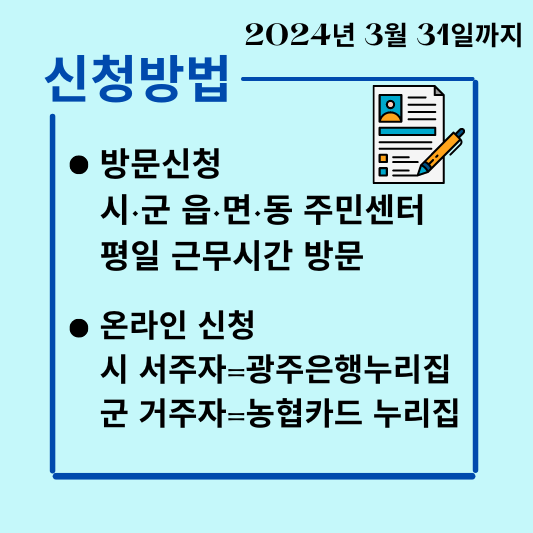 전남청년 문화복지카드 신청 방법