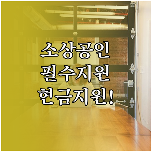 소상공인 경영안정 바우처 지원 대상과..