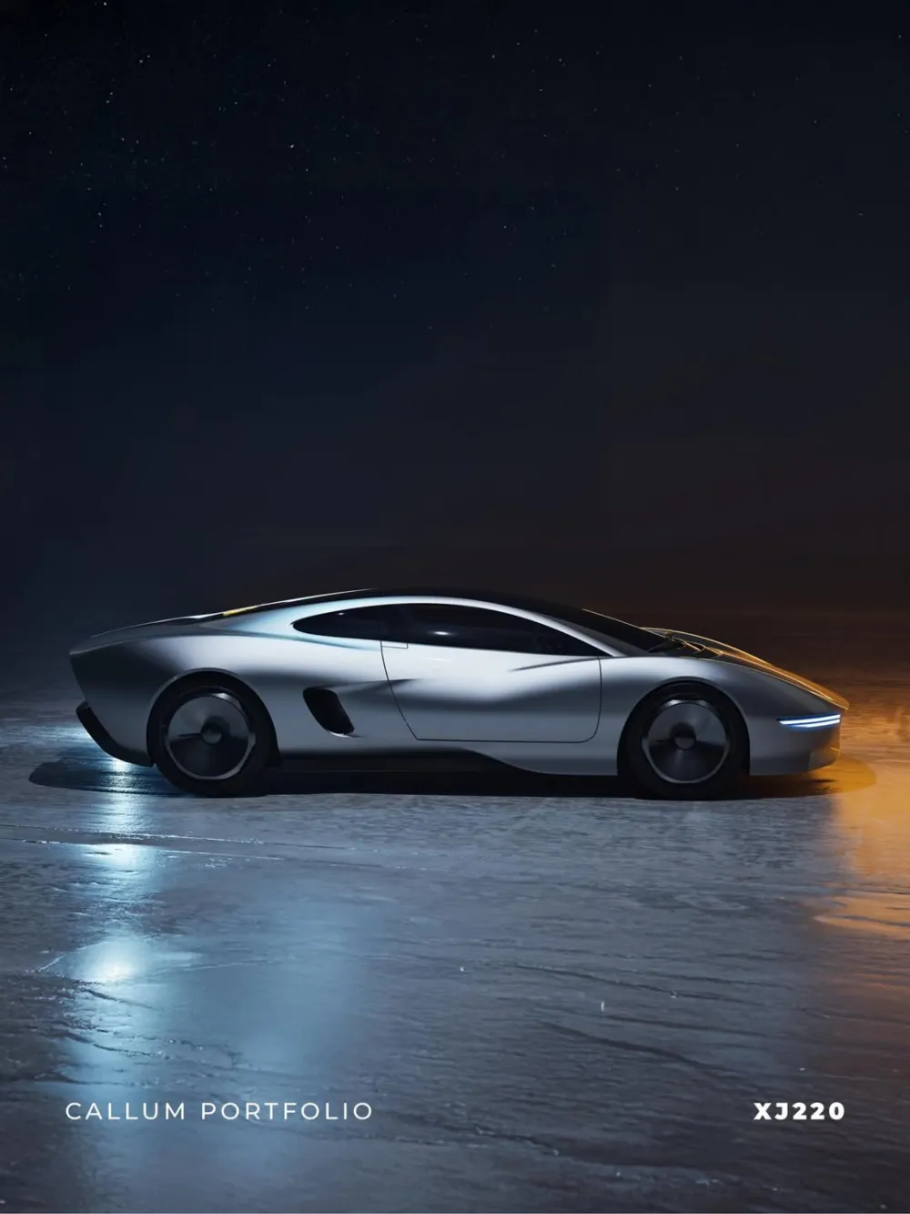 그때도 매끈한 XJ220이었지만, 새로운 디자인 역시 공기역학을 고려한 매끈한 모습입니다.