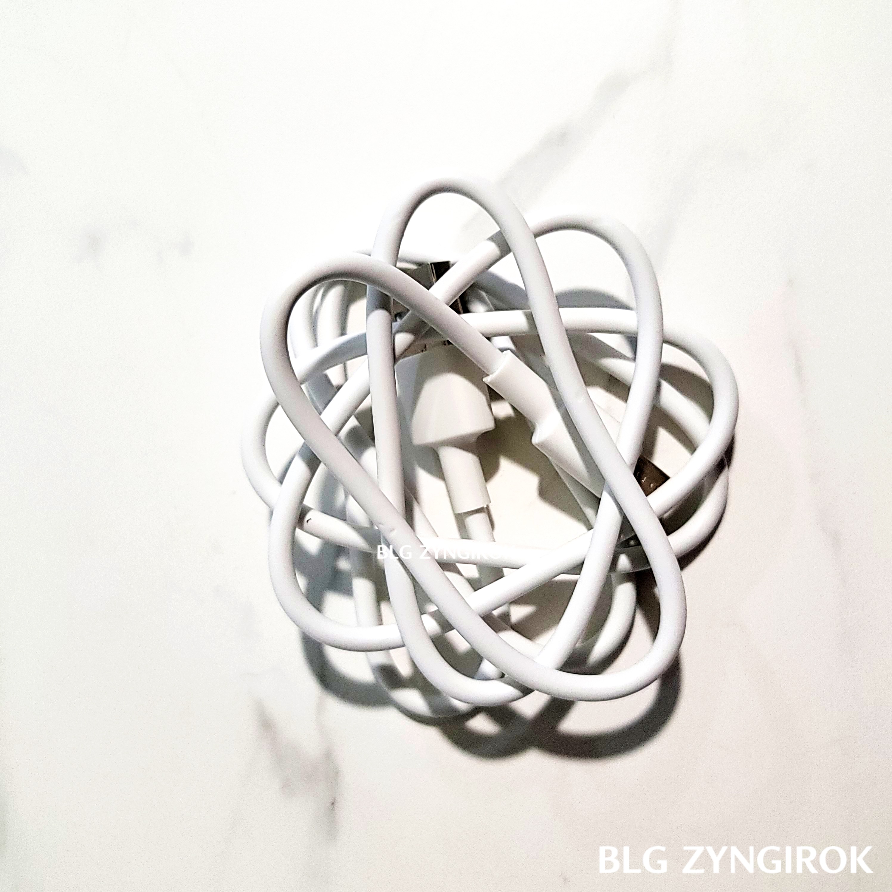 Baseus 데스크 LED 램프 구성품 중 충전 케이블 모습이다.