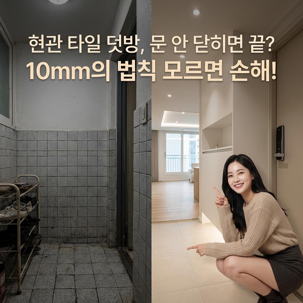 현관 타일 덧방으로 4060 구축 24평 30만원 아끼는 600각 포세린 셀프 팁