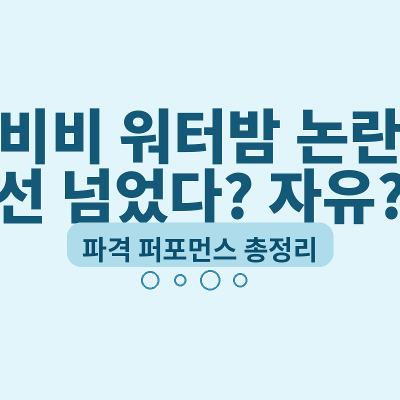 비비 워터밤 2026 파격 퍼포먼스 논란, "선 넘었다" vs "표현의 자유"썸네일