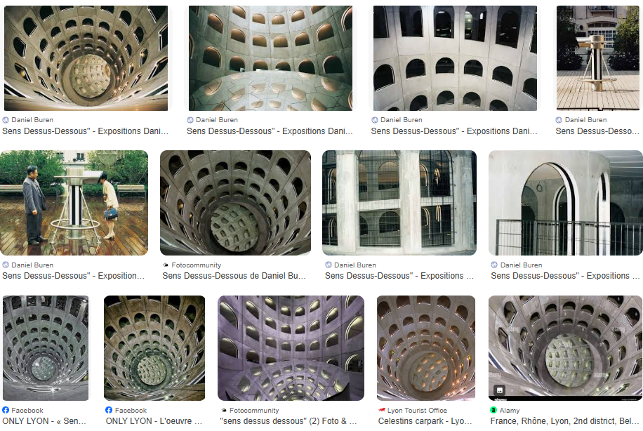 Sens Dessus-Dessous de Daniel Buren (google image)