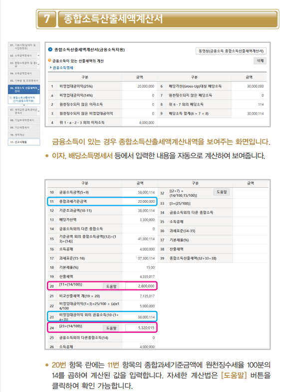 종합소득세 금융소득 신고 안내
