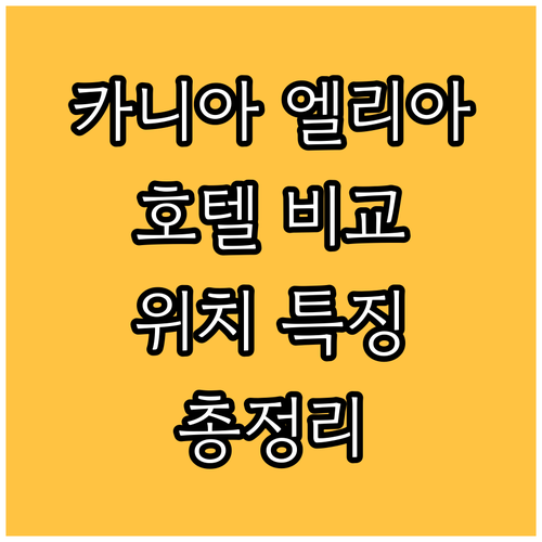 카니아 엘리아 호텔 비교 잠벨리우, 