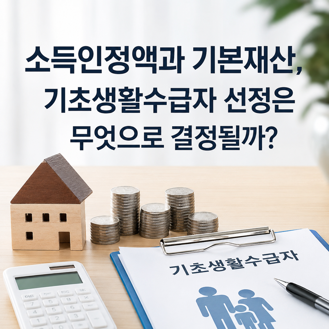 소득인정액과 기본재산, 기초생활수급자 선정은 무엇으로 결정될까?