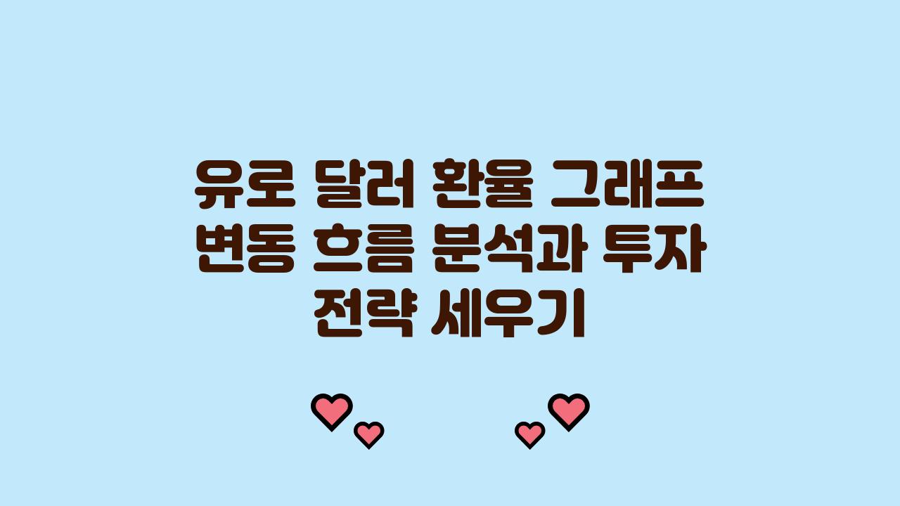 유로 달러 환율 그래프, 변동 흐름으로 전략 짜는 방법