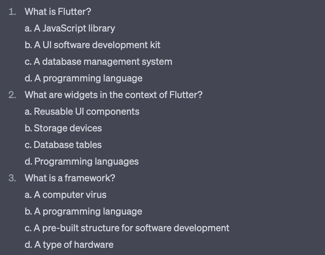 ChatGPT가 내준 개념문제들