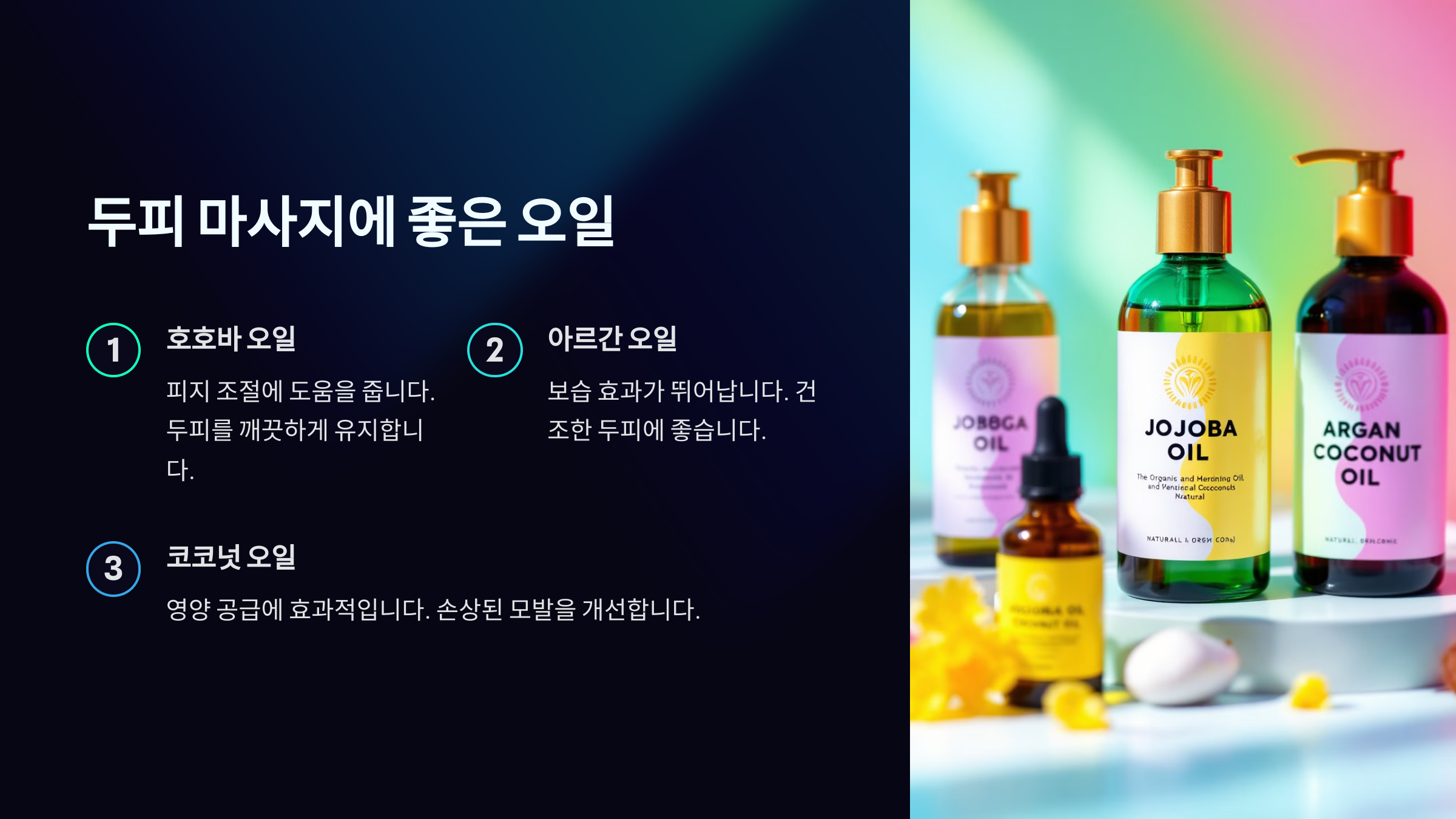 두피 마사지에 좋은 오일