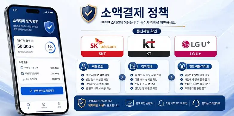 통신사별 소액결제 분할납부 신청 및 실질적 해결법