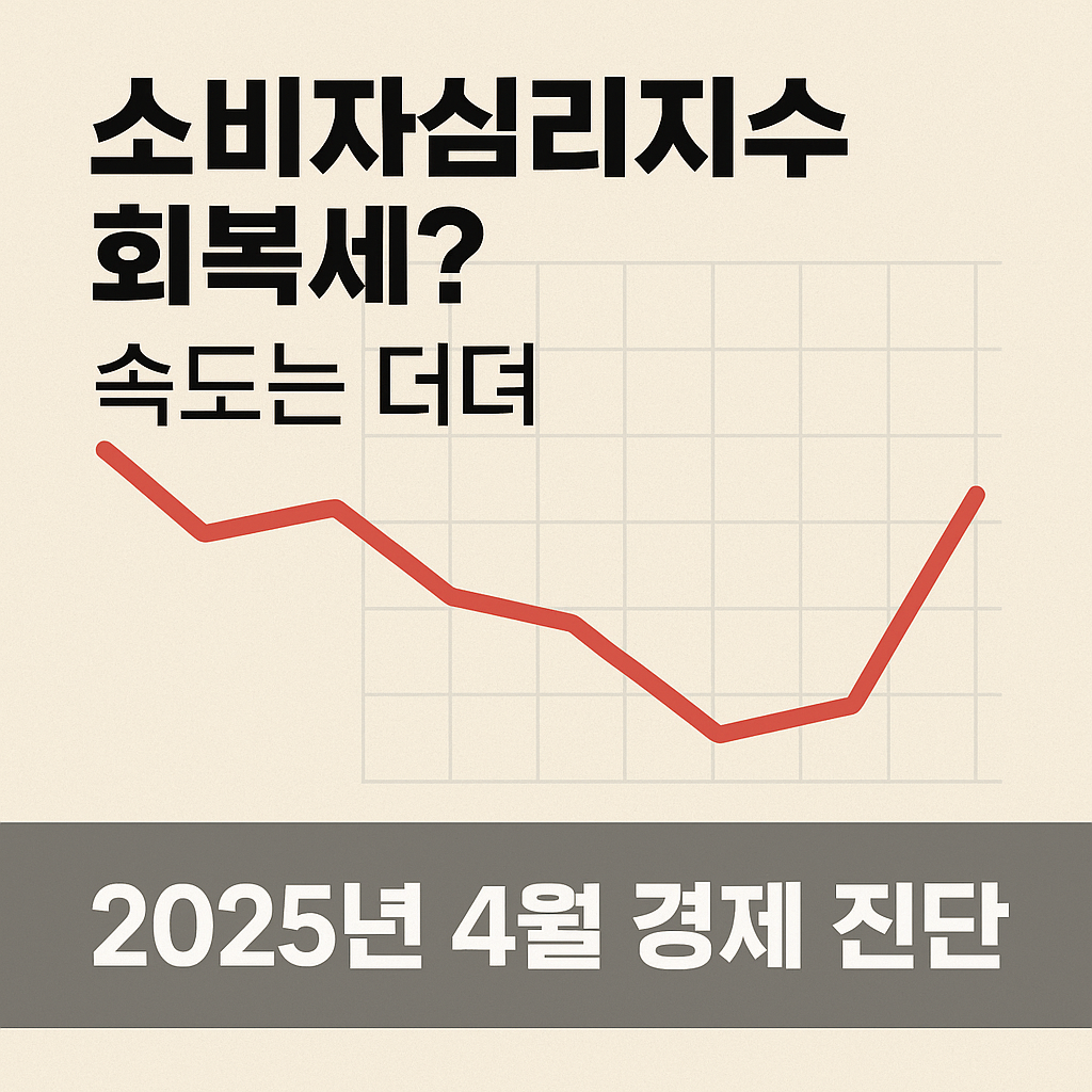 소비자심리지수 회복세? 속도는 더뎌 (2025년 4월 경제 진단)