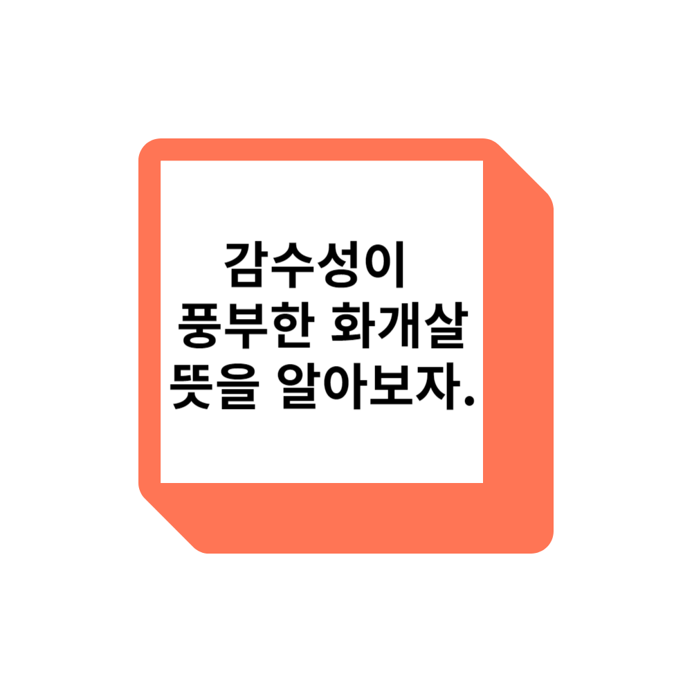 감수성이 풍부한 화개살 뜻과 여자 또는 2개 갖고 있다면? 썹네일