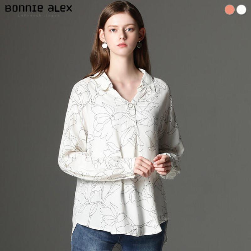 보니알렉스 플라워 드로잉 셔츠