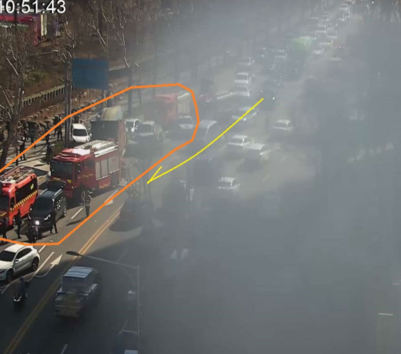 서울 광진구 화물차 8중 추돌 사고 현장