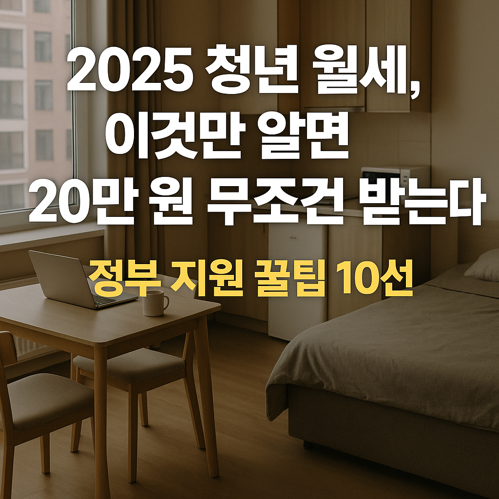 2025 청년 월세. 이것만 알면 20만원