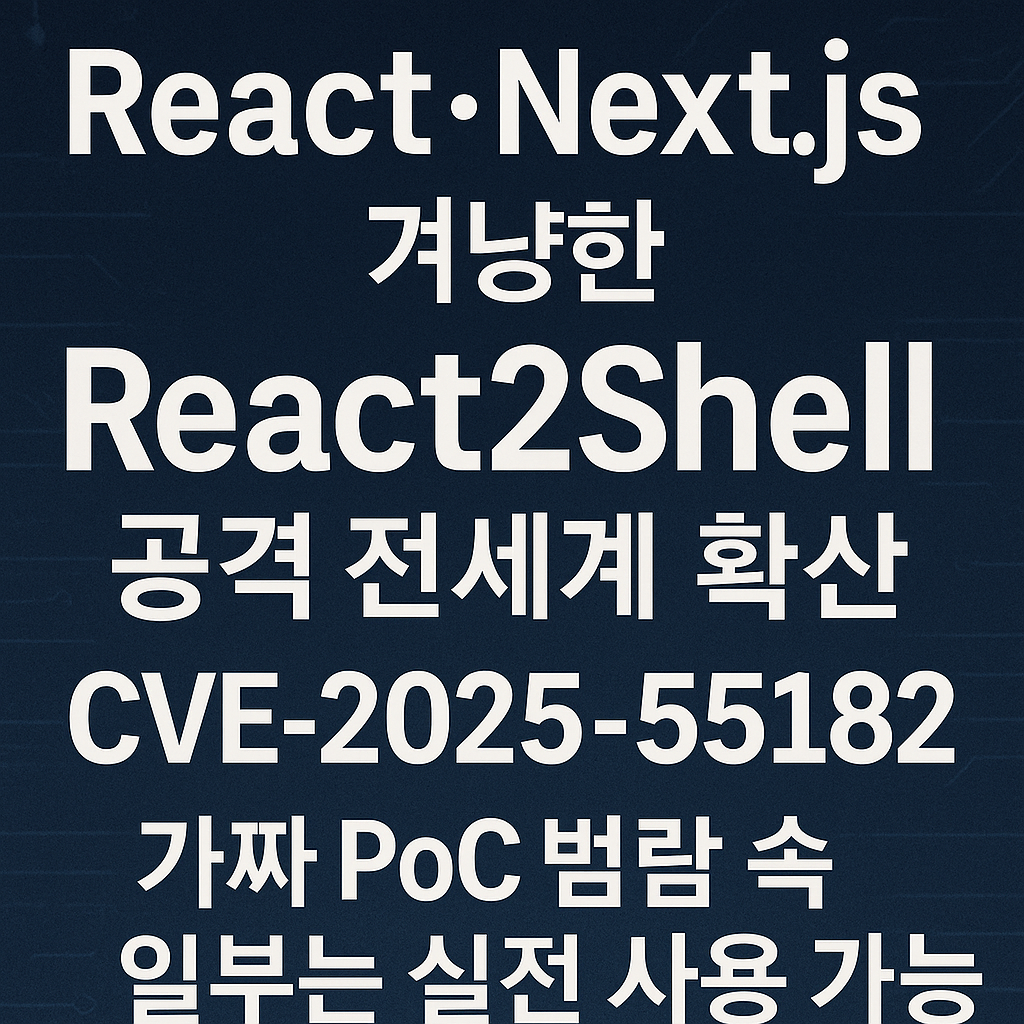 React&middot;Next.js 겨냥한 React2Shell 공격 전세계 확산