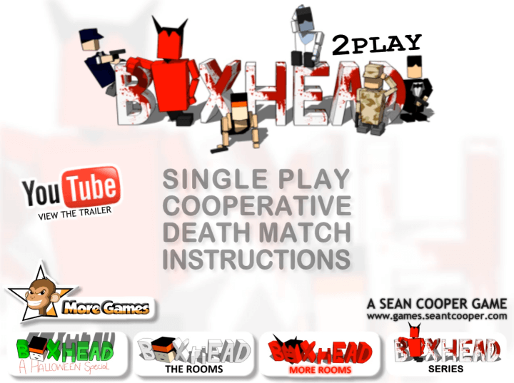 박스헤드-2인용-플래시게임-메인-화면