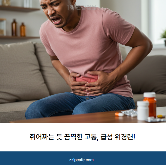 쥐어짜는 듯 끔찍한 고통, 급성 위경련!