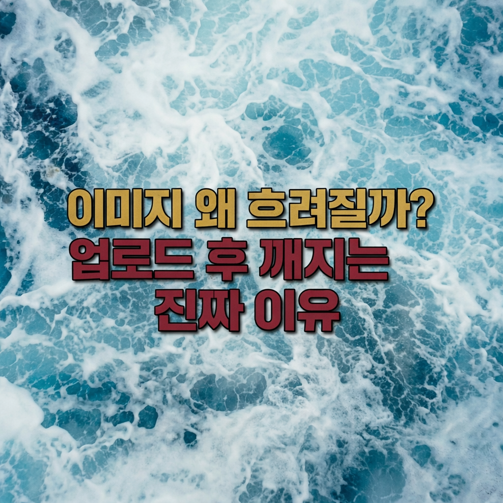 이미지 업로드 후 화질이 깨지는 이유를 설명하는 썸네일 이미지