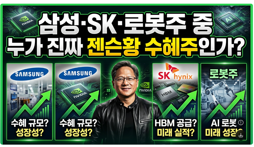 삼성&middot;SK&middot;로봇주 젠슨황 수혜주