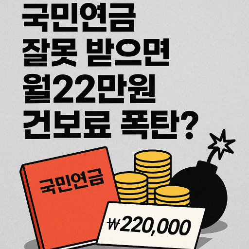 국민연금 잘못 받으면 월22만원 건보료 폭탄?