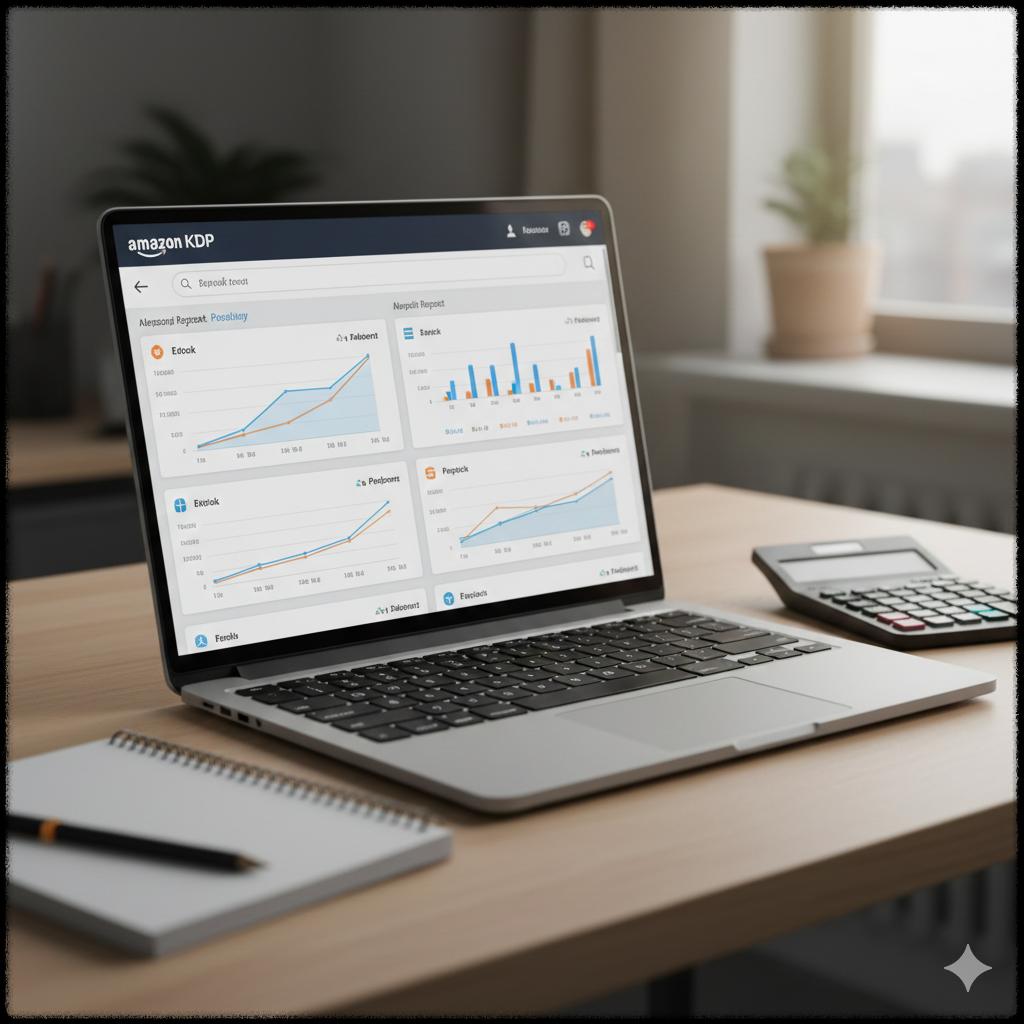 전자책 판매 로열티와 수익 구조를 확인하는 모습