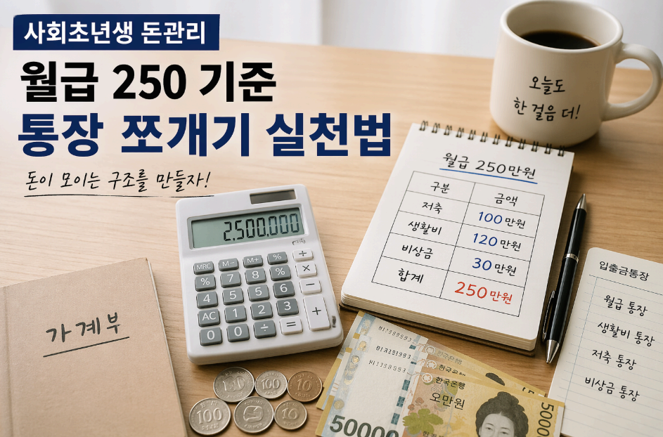 사회초년생 돈관리: 통장 쪼개기 실천법