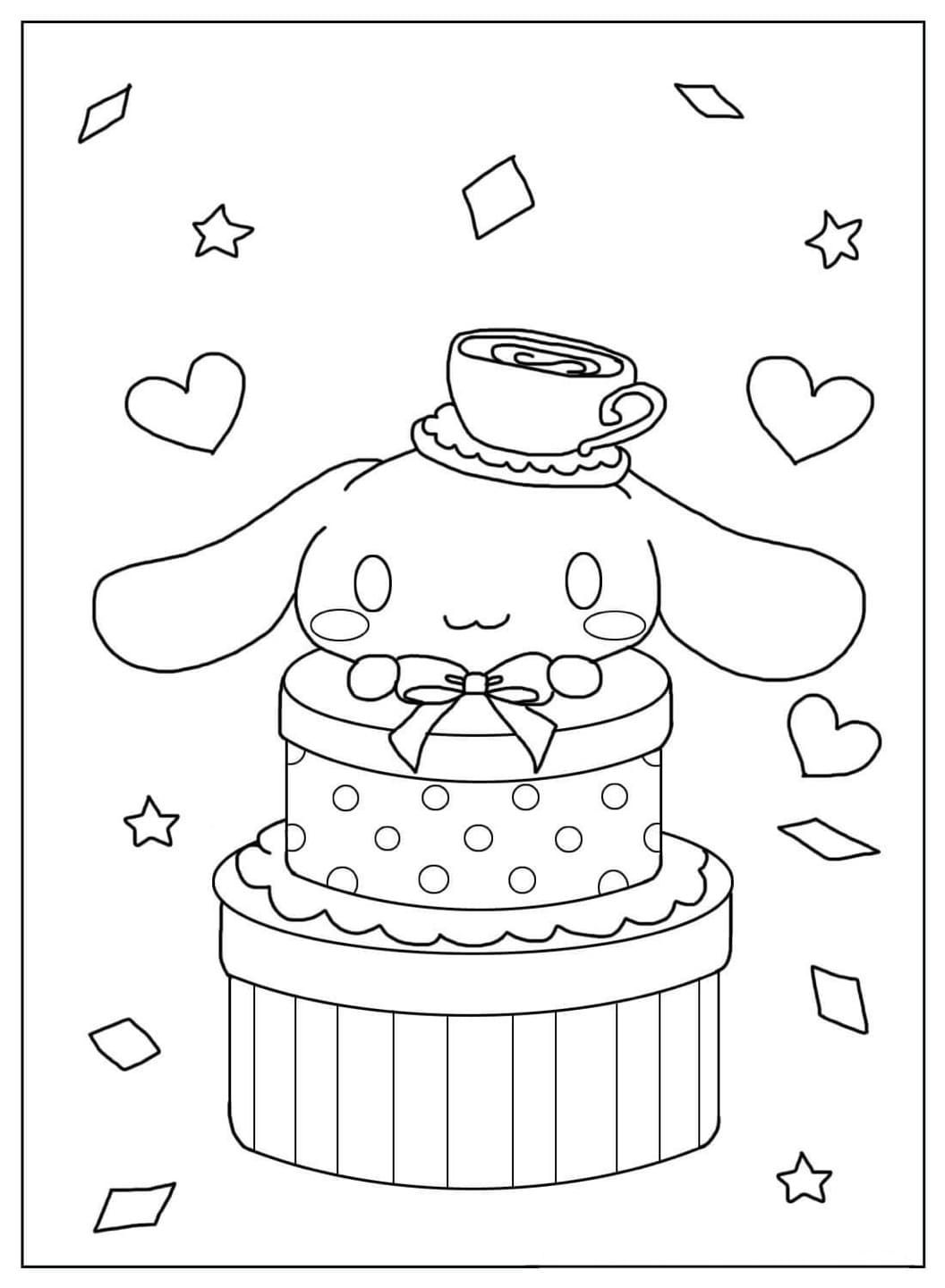 시나모롤 색칠공부 도안