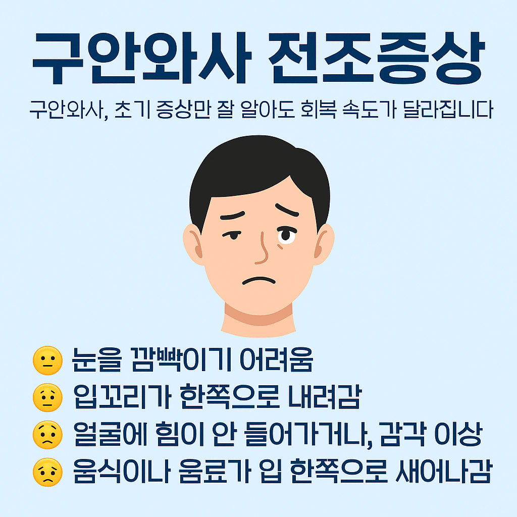 구안와사-전조증상-사람얼굴-모습