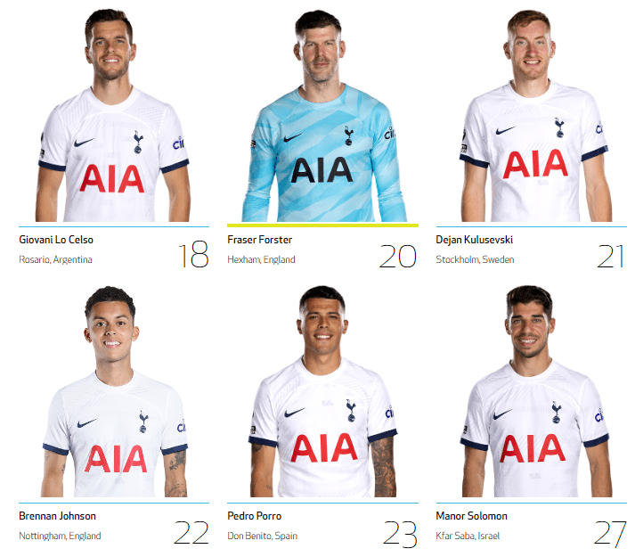 토트넘 선수명단