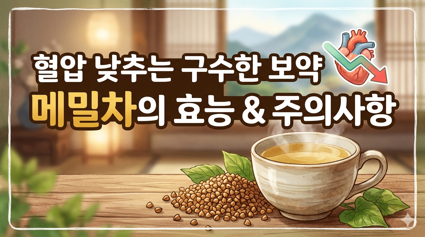 혈압 낮추는 구수한 보약, 메밀차의 효능과 주의사항