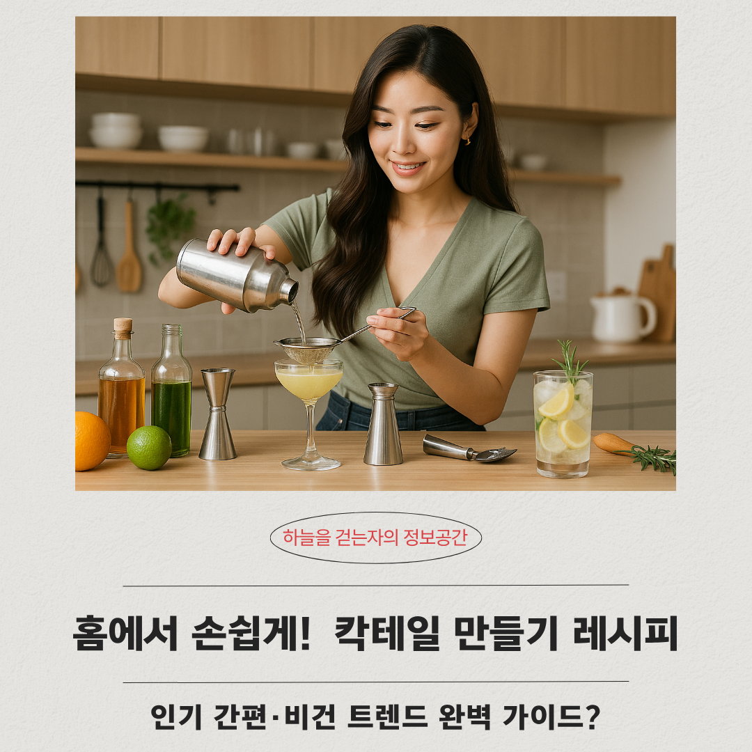 홈에서 손쉽게! 칵테일 만들기 레시피 &ndash; 인기 간편&middot;비건 트렌드 완벽 가이드?